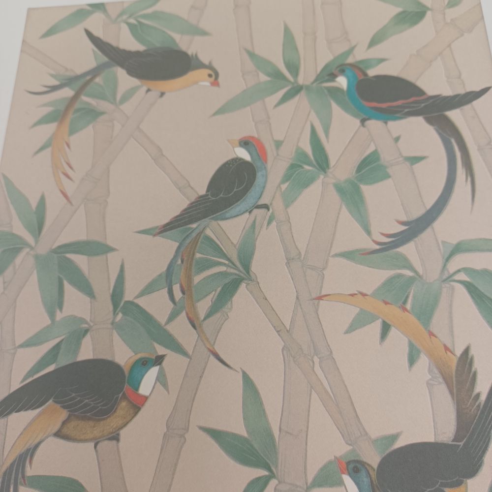 Hallmark Vintage Bird Bamboo Stationery Set Letter Writing Paper‎ Envelopes